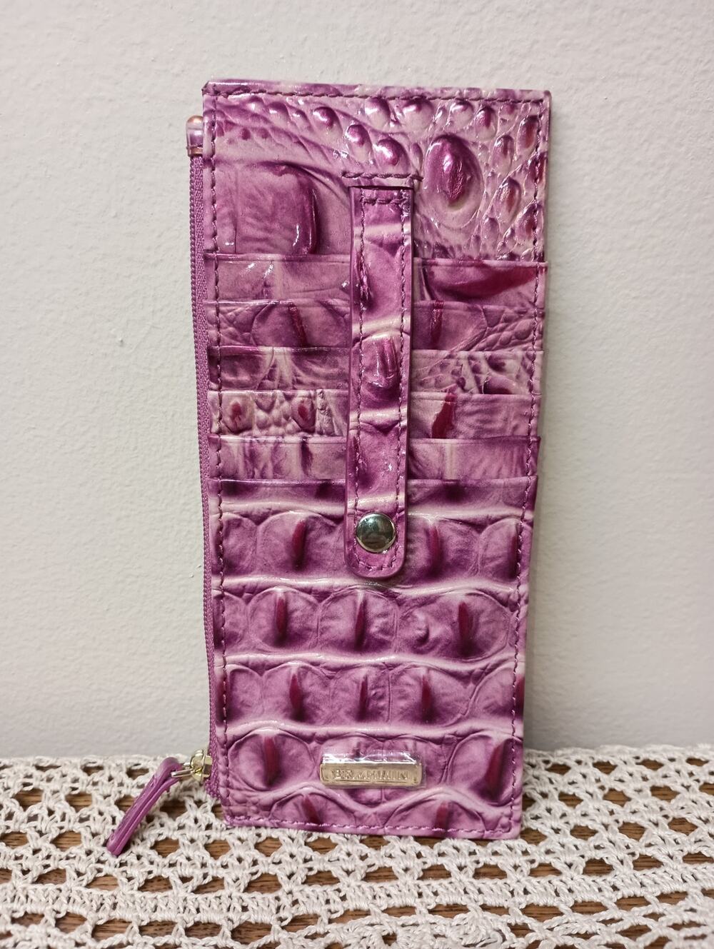NWOT Brahmin Rouge Blush Melbourne Credit Card Wallet